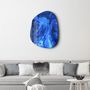 Other wall decoration - Blue Ink Amorphous Collection Glass Wall Art  88CMX68CM - ARTDESIGNA