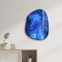 Other wall decoration - Blue Ink Amorphous Collection Glass Wall Art  88CMX68CM - ARTDESIGNA