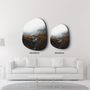 Other wall decoration -  The Hill Amorphous Collection Glass Wall Art  88CMX68CM - ARTDESIGNA