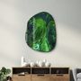 Autres décorations murales - Encre verte Art mural en verre de la collection Amorphe 88CMX68CM - ARTDESIGNA