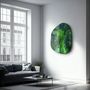 Autres décorations murales - Encre verte Art mural en verre de la collection Amorphe 88CMX68CM - ARTDESIGNA