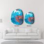 Other wall decoration - Lava in the Ocean Amorphous Collection Glass Wall Art 88CMX68CM - ARTDESIGNA