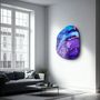 Autres décorations murales - Marbre violet et bleu Art mural en verre de la collection Amorphe 88CMX68CM - ARTDESIGNA