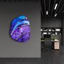 Autres décorations murales - Marbre violet et bleu Art mural en verre de la collection Amorphe 88CMX68CM - ARTDESIGNA