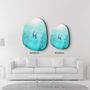 Other wall decoration - Maldives Amorphous Collection Glass Wall Art 88CMX68CM - ARTDESIGNA