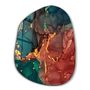Other wall decoration - Green and Red Marble Amorphous Collection Glass Wall Art 88CMX68CM - ARTDESIGNA