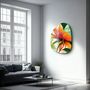 Autres décorations murales - Fleurs du jardin secret Décoration murale en verre de la collection Amorphe 88CMX68CM - ARTDESIGNA