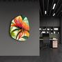 Autres décorations murales - Fleurs du jardin secret Décoration murale en verre de la collection Amorphe 88CMX68CM - ARTDESIGNA