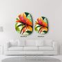 Autres décorations murales - Fleurs du jardin secret Décoration murale en verre de la collection Amorphe 88CMX68CM - ARTDESIGNA