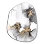 Other wall decoration -  Marble with Golden Dust Amorphous Collection Glass Wall Art  88CMX68CM - ARTDESIGNA