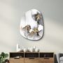 Other wall decoration -  Marble with Golden Dust Amorphous Collection Glass Wall Art  88CMX68CM - ARTDESIGNA