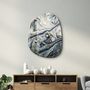 Other wall decoration -  Gold and Ink Amorphous Collection Glass Wall Art  88CMX68CM - ARTDESIGNA