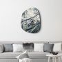 Other wall decoration -  Gold and Ink Amorphous Collection Glass Wall Art  88CMX68CM - ARTDESIGNA