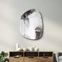 Autres décorations murales - Marbre blanc cassé Art mural en verre de la collection Amorphe 88CMX68CM - ARTDESIGNA