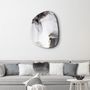 Autres décorations murales - Marbre blanc cassé Art mural en verre de la collection Amorphe 88CMX68CM - ARTDESIGNA