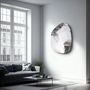 Autres décorations murales - Marbre blanc cassé Art mural en verre de la collection Amorphe 88CMX68CM - ARTDESIGNA