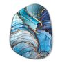 Other wall decoration -  Blue Marble Amorphous Collection Glass Wall Art  88CMX68CM - ARTDESIGNA