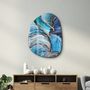 Other wall decoration -  Blue Marble Amorphous Collection Glass Wall Art  88CMX68CM - ARTDESIGNA