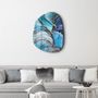 Other wall decoration -  Blue Marble Amorphous Collection Glass Wall Art  88CMX68CM - ARTDESIGNA