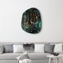 Other wall decoration -  Dark Green Amorphous Collection Glass Wall Art  88CMX68CM - ARTDESIGNA