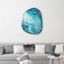 Autres décorations murales - Bleu profond Art mural en verre de la collection Amorphe 88CMX68CM - ARTDESIGNA
