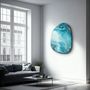 Autres décorations murales - Bleu profond Art mural en verre de la collection Amorphe 88CMX68CM - ARTDESIGNA