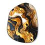 Autres décorations murales - Racines dorées Art mural en verre de la collection Amorphe 88CMX68CM - ARTDESIGNA