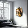 Autres décorations murales - Racines dorées Art mural en verre de la collection Amorphe 88CMX68CM - ARTDESIGNA