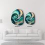 Autres décorations murales - Gouttes Art mural en verre de la collection Amorphe 88CMX68CM - ARTDESIGNA