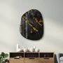 Autres décorations murales - Marbre noir Art mural en verre de la collection Amorphe 88CMX68CM - ARTDESIGNA