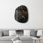 Autres décorations murales - Marbre noir Art mural en verre de la collection Amorphe 88CMX68CM - ARTDESIGNA