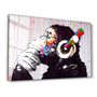 Other wall decoration - Banksy Monkey Beat Glass Wall Art 110CMx70CM - ARTDESIGNA