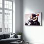 Other wall decoration - Banksy Monkey Beat Glass Wall Art 110CMx70CM - ARTDESIGNA