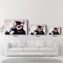 Other wall decoration - Banksy Monkey Beat Glass Wall Art 110CMx70CM - ARTDESIGNA