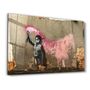 Autres décorations murales - Banksy - Un enfant avec un gilet de sauvetage | Art mural en verre  110CMx70CM - ARTDESIGNA