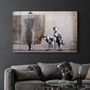 Other wall decoration - Banksy - Spying Boyz | Glass Wall Art 110CMx70CM - ARTDESIGNA