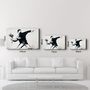 Other wall decoration - Banksy - Rioter Throwing a Flower Bouquet | Glass Wall Art 110CMx70CM - ARTDESIGNA