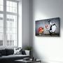 Other wall decoration - Banksy - Mario with a Policeman | Glass Wall Art  110CMx70CM - ARTDESIGNA