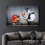 Other wall decoration - Banksy - Mario with a Policeman | Glass Wall Art  110CMx70CM - ARTDESIGNA