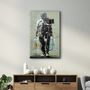 Other wall decoration - Banksy - Shopper Spaceman | Glass Wall Art 110CMx70CM - ARTDESIGNA