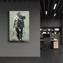 Other wall decoration - Banksy - Shopper Spaceman | Glass Wall Art 110CMx70CM - ARTDESIGNA