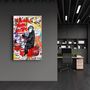 Autres décorations murales - Banksy - Suivez vos rêves singe | Art mural en verre 110CMx70CM - ARTDESIGNA