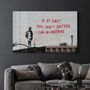 Other wall decoration - Banksy - Call an Airstrike | Glass Wall Art  110CMx70CM - ARTDESIGNA