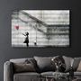 Autres décorations murales - Banksy - Hope - Fille avec un ballon | Art mural en verre  110CMx70CM - ARTDESIGNA