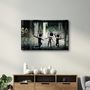 Other wall decoration - Banksy - Dancing TV | Glass Wall Art 110CMx70CM - ARTDESIGNA