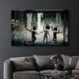 Other wall decoration - Banksy - Dancing TV | Glass Wall Art 110CMx70CM - ARTDESIGNA