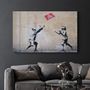 Other wall decoration - Banksy - No Ball Games | Glass Wall Art 110CMx70CM - ARTDESIGNA