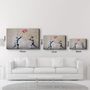 Other wall decoration - Banksy - No Ball Games | Glass Wall Art 110CMx70CM - ARTDESIGNA