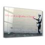 Autres décorations murales - Banksy - Éternité | Art mural en verre 110CMx70CM - ARTDESIGNA