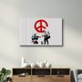 Other wall decoration - Banksy - Anti-War | Glass Wall Art 110CMx70CM - ARTDESIGNA